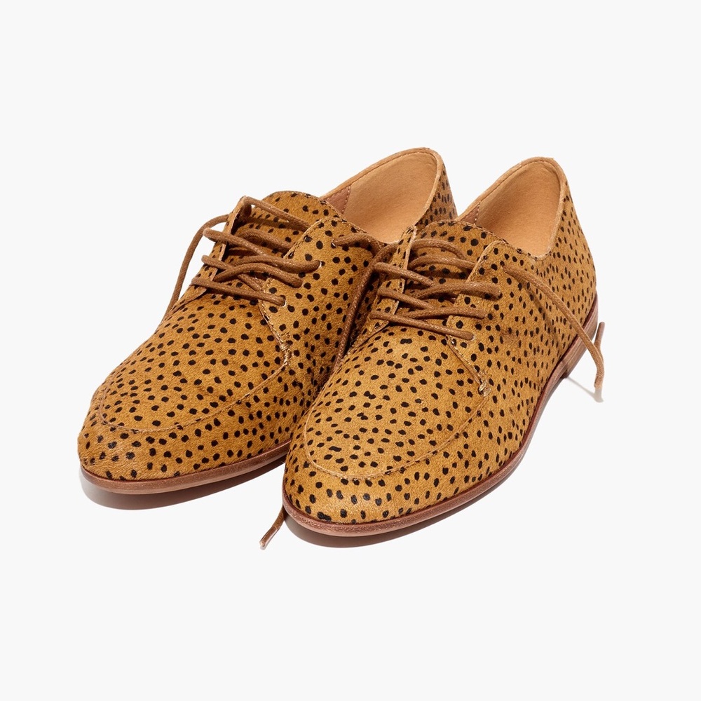 Madewell Alex Oxford Flats in Spot Dot Calf Hair